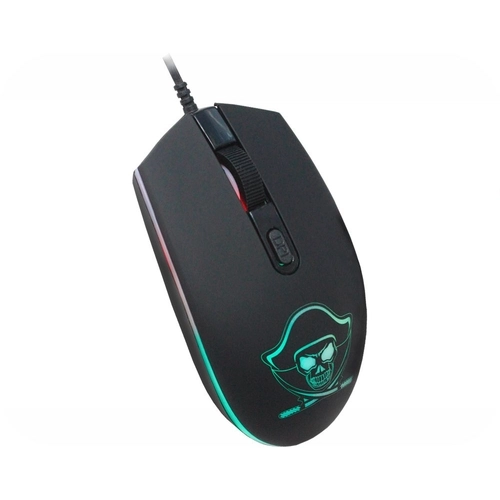Mouse Gamer USB K-Mex Pirata Led 3 Dpi 1200 Preto - M3400
