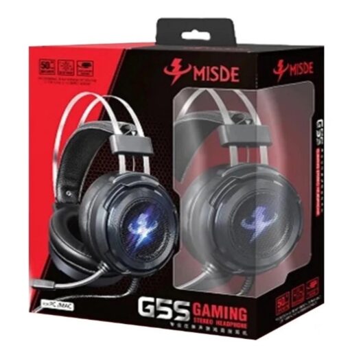 Headset Misde Gamer 7.1, USB, G5S, LED