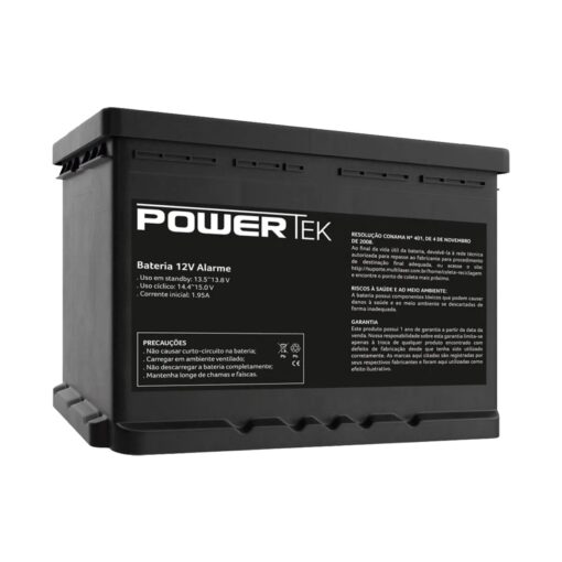 Bateria Selada Powertek 12v 7ah Para Alarme - EN011