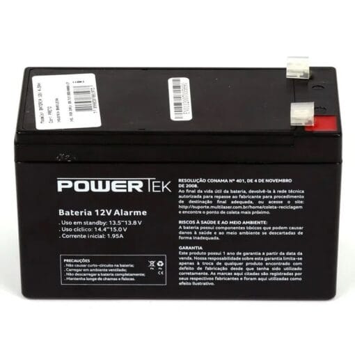 Bateria Selada Powertek 12v 7ah Para Alarme - EN011