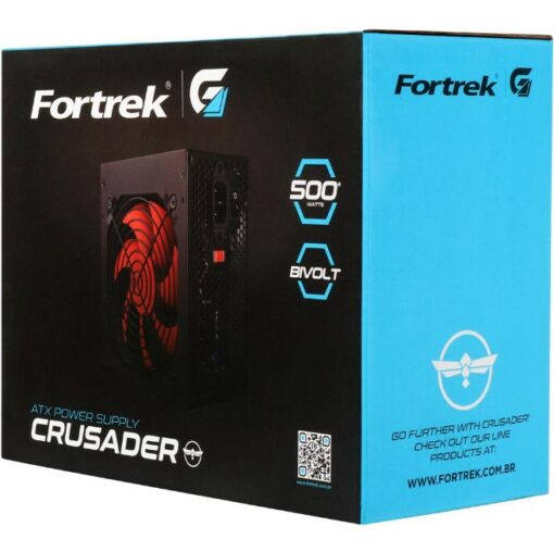 Fonte ATX 500W REAL 12" Fortrek Crusader