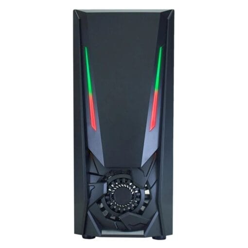 Gabinete Gamer K-Mex Jaeger II CG-02TJ, LED Rgb, Lateral Em Vidro Temperado, Preto- CG02TJRH002CB0X