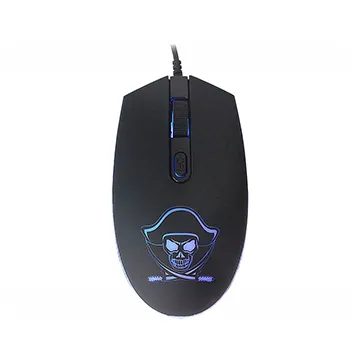 Mouse Gamer USB K-Mex Pirata Led 3 Dpi 1200 Preto - M3400
