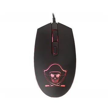 Mouse Gamer USB K-Mex Pirata Led 3 Dpi 1200 Preto - M3400