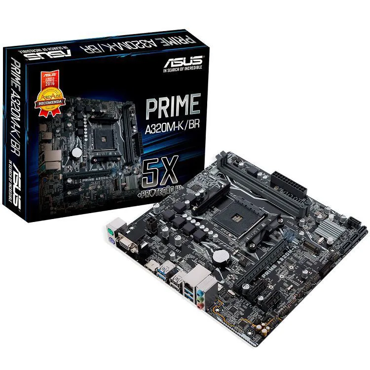 Placa-Mãe Asus Prime A320M-K/BR, AMD AM4, mATX, DDR4 1 Placa-Mãe Asus Prime A320M