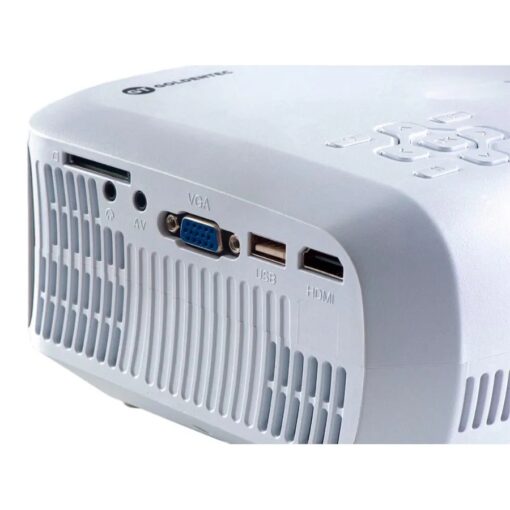Projetor Goldentec GT2000 HD 2000 Lumens com HDMI, AV, VGA, USB e SD Card