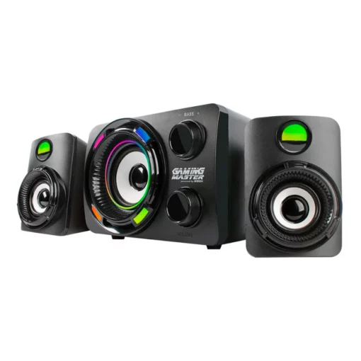 Subwoofer Gamer K-Mex Stereo SS-9800 9.9W RMS, Canais 2.1, LED de 7 Cores, Preto - SS9800U0001CB1X