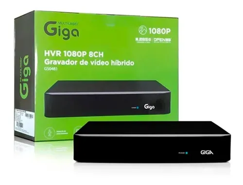 DVR 8 Canais Open HD Lite 1080n GS0465 Giga - Digymaq