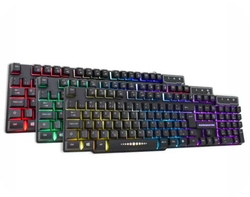 Teclado Gamer Semi Mecânico Led Usb Abnt2 Km-52 Rgb