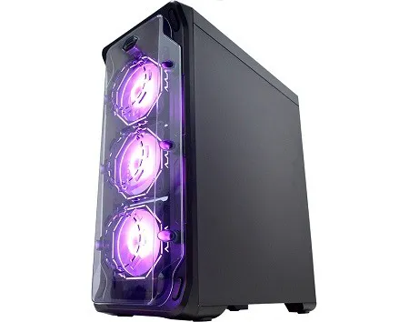 Gabinete Gamer K-Mex Dark Trooper Polygo CG-03B1 FAN RGB