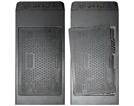 Gabinete Gamer K-Mex Dark Trooper Polygo CG-03B1 FAN RGB