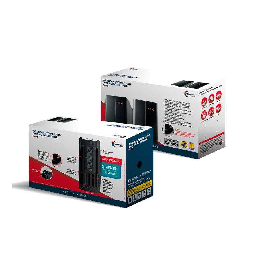 Nobreak UPS Yup-e 700va bivolt Coletek Energia 3 Loja